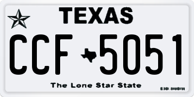 TX license plate CCF5051