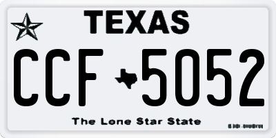 TX license plate CCF5052