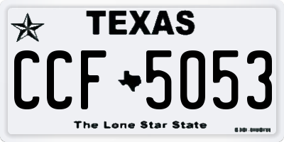 TX license plate CCF5053
