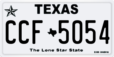TX license plate CCF5054