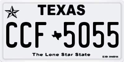 TX license plate CCF5055