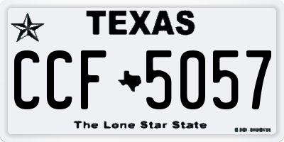TX license plate CCF5057
