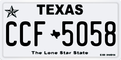 TX license plate CCF5058