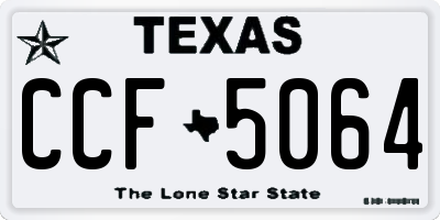 TX license plate CCF5064