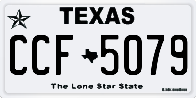 TX license plate CCF5079