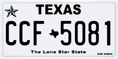 TX license plate CCF5081