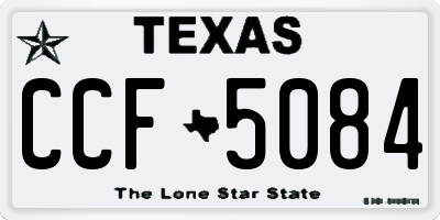 TX license plate CCF5084