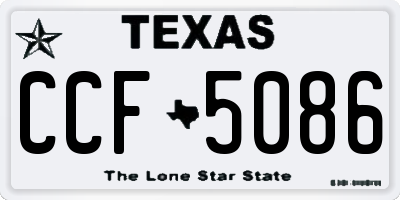 TX license plate CCF5086