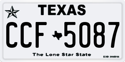 TX license plate CCF5087