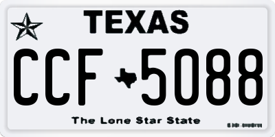 TX license plate CCF5088