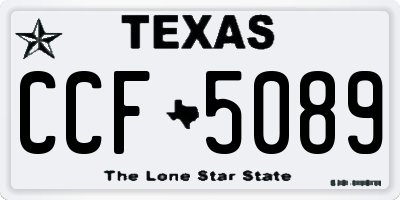 TX license plate CCF5089