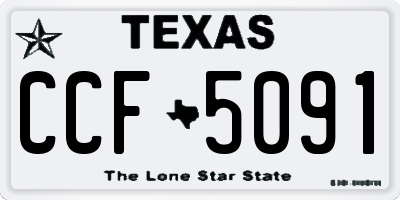 TX license plate CCF5091