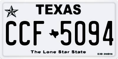 TX license plate CCF5094