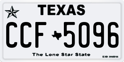TX license plate CCF5096