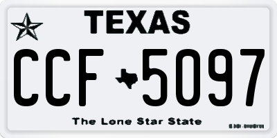 TX license plate CCF5097