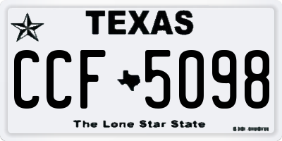TX license plate CCF5098