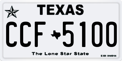 TX license plate CCF5100