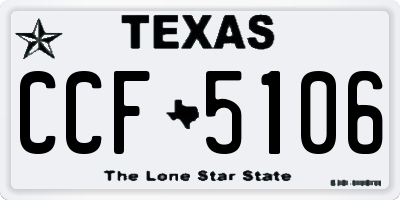 TX license plate CCF5106