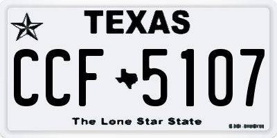 TX license plate CCF5107