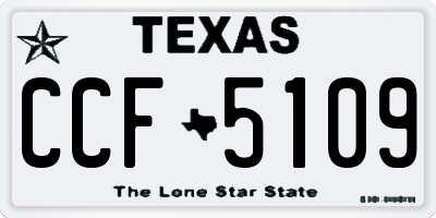 TX license plate CCF5109