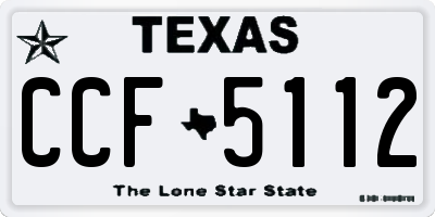 TX license plate CCF5112