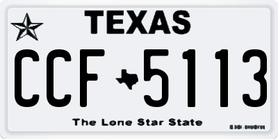 TX license plate CCF5113