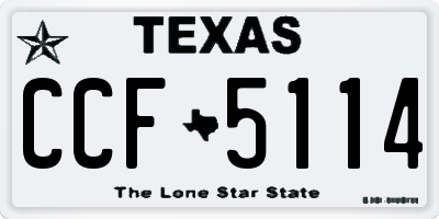 TX license plate CCF5114