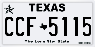 TX license plate CCF5115
