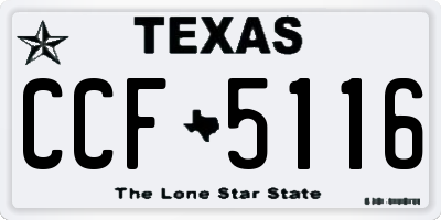 TX license plate CCF5116