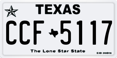 TX license plate CCF5117