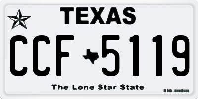 TX license plate CCF5119