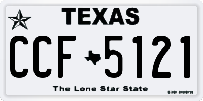 TX license plate CCF5121