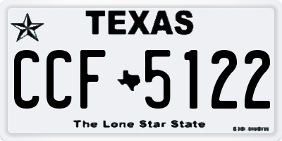 TX license plate CCF5122