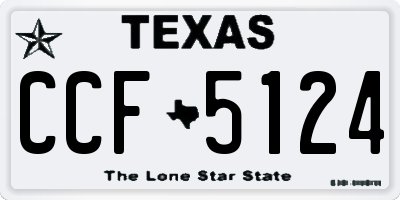 TX license plate CCF5124