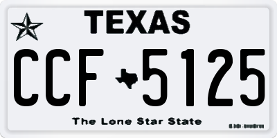 TX license plate CCF5125