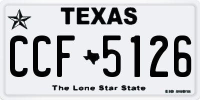 TX license plate CCF5126