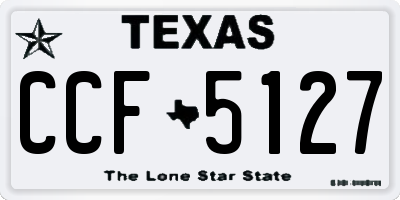 TX license plate CCF5127