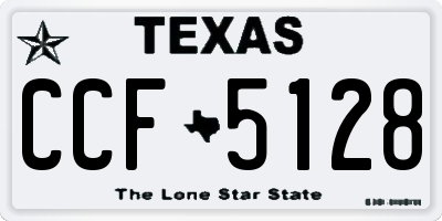 TX license plate CCF5128