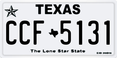 TX license plate CCF5131