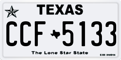 TX license plate CCF5133