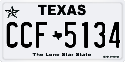 TX license plate CCF5134