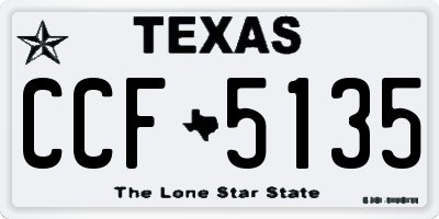 TX license plate CCF5135