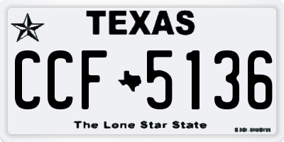 TX license plate CCF5136
