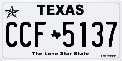 TX license plate CCF5137