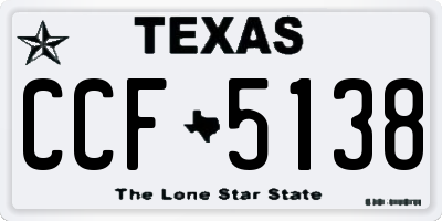 TX license plate CCF5138
