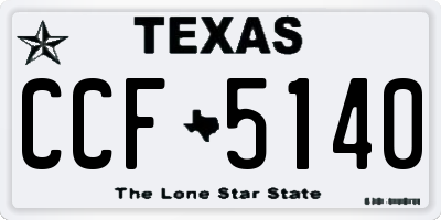 TX license plate CCF5140
