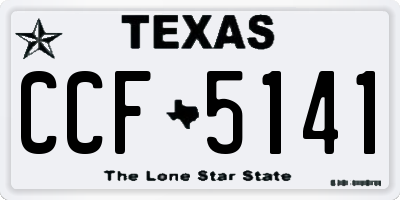 TX license plate CCF5141