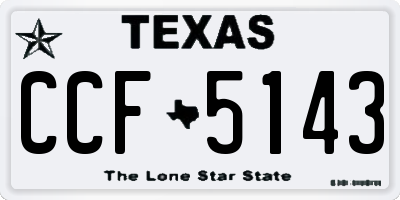 TX license plate CCF5143
