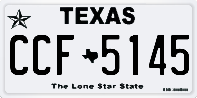 TX license plate CCF5145
