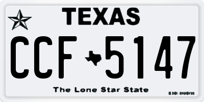 TX license plate CCF5147